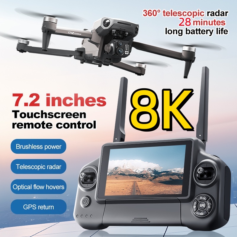 Квадрокоптер 8K с 3-осевым под – обзор и цена Drone Rc Folding