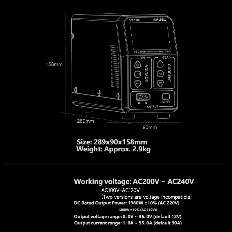SKYRC PSU2000 1980W Регулируем – обзор и цена Drone Rc