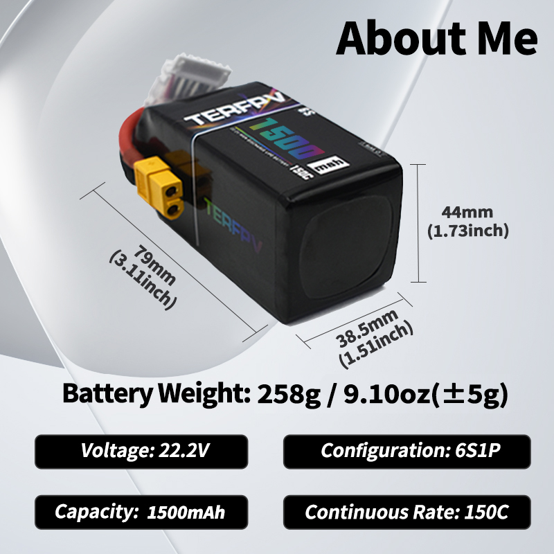 Аккумулятор LiPo TERFPV 6S 22. – обзор и цена Drone Lipo Battery