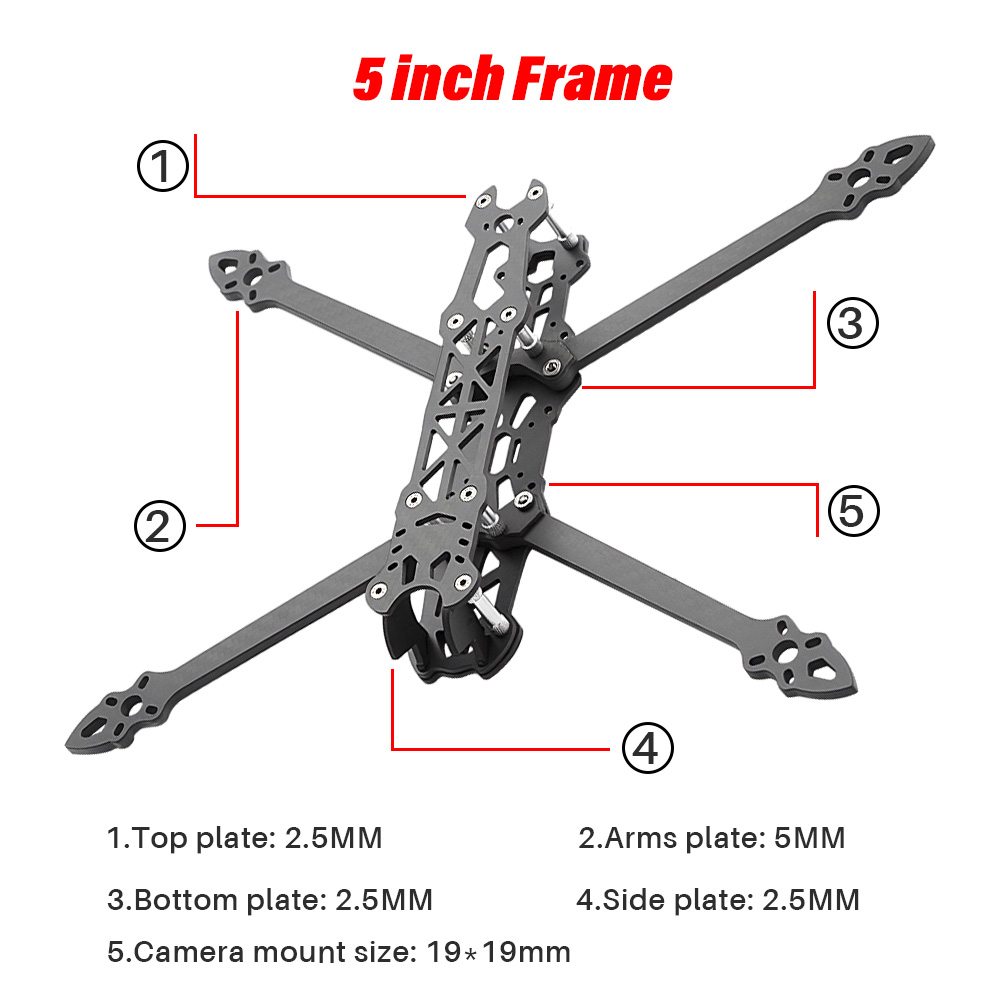 Mark4 5-дюймовый гоночный дрон – обзор и цена Carbon Fiber Drone Arm