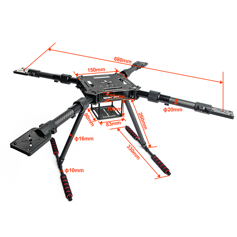 Комплект складной рамы для дро – обзор и цена Carbon Fiber Drone Arm